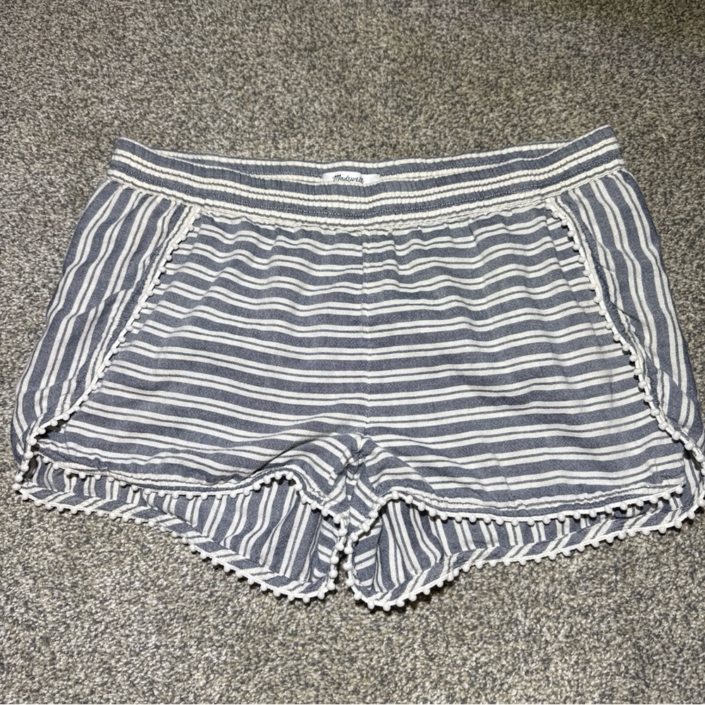 Madewell Oahu Cover-Up Stripe Shorts - Sz Medium - Picture 4 of 6